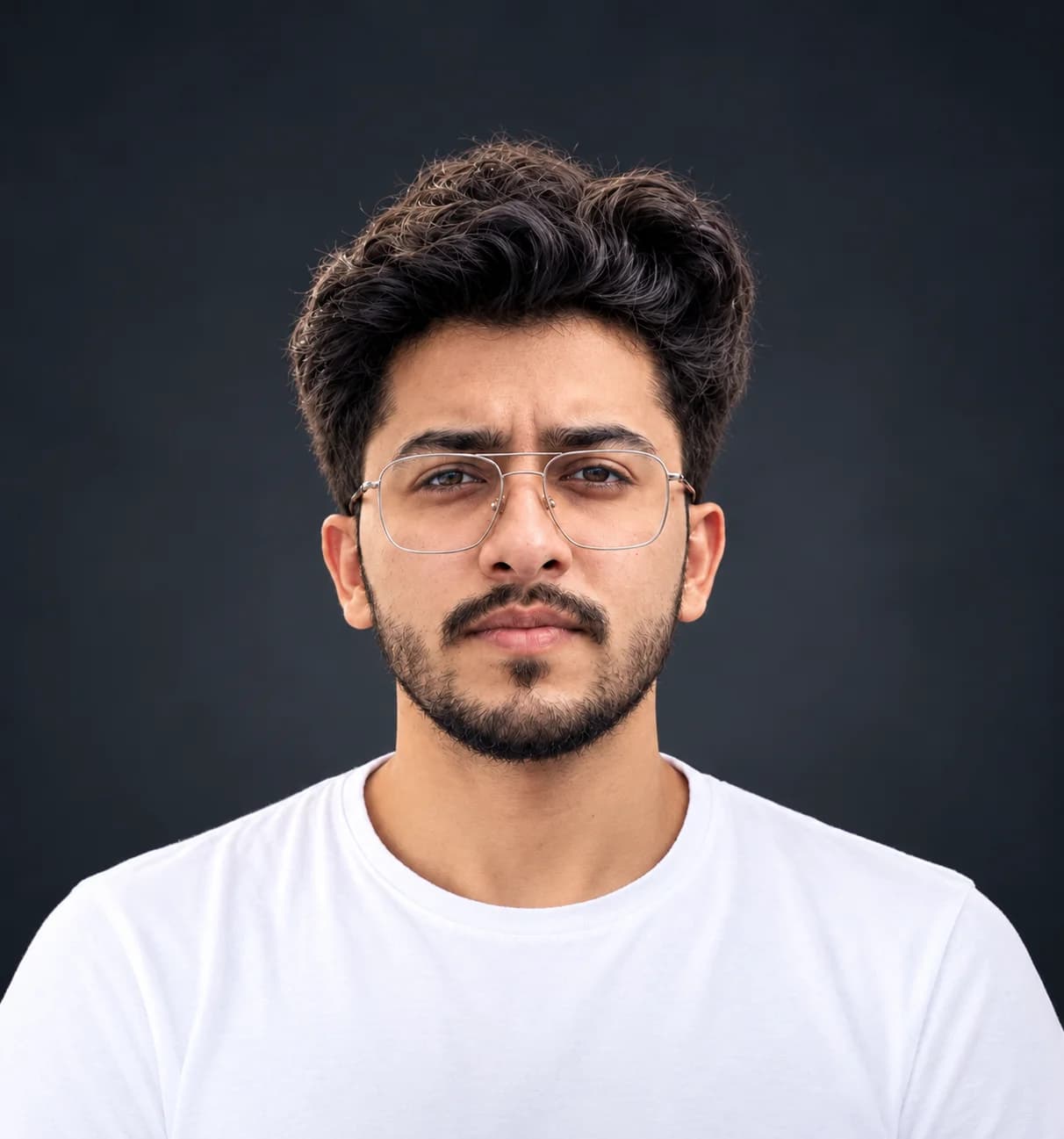 Mudassir Asghar studio portrait with glasses